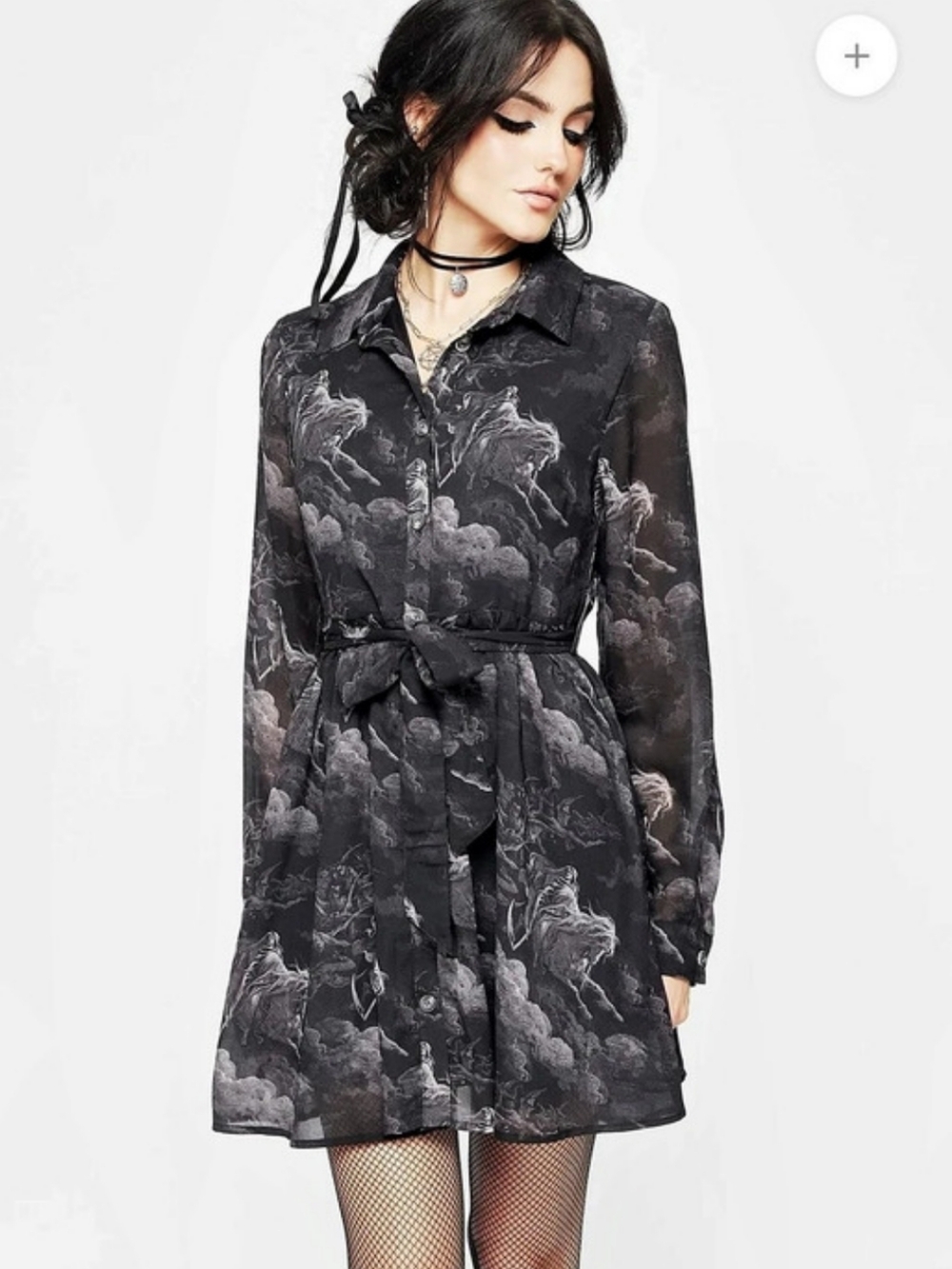 ISOOO!!! Revelation Chiffon Mini Shirt Dress